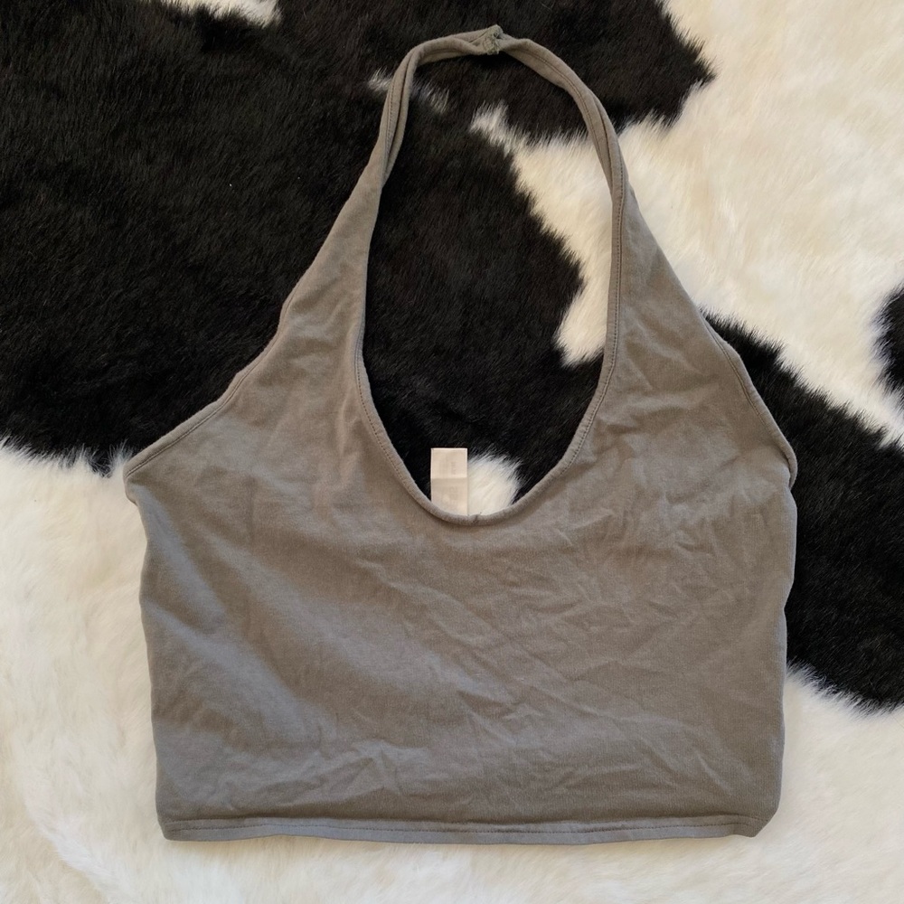 Express cropped halterneck